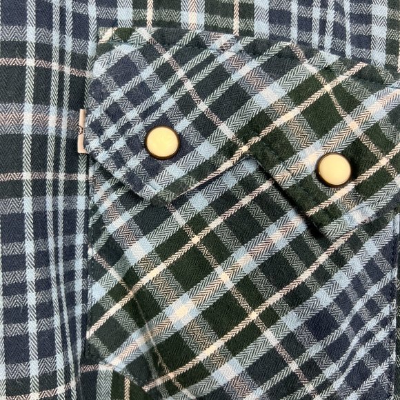 LEVIS SAWTOOTH CHECKED long sleeve mens blue SHIRT - Picture 4 of 6